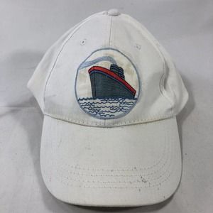 USS PONDERA 20TH REUNION HAT CAP 2009 WHITE ADJUSTABLE ONE SIZE FITS MOST OSFM